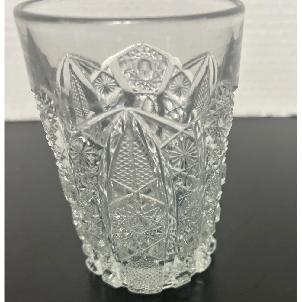 Westmoreland Buzz Star 10oz Flat Tumbler Glass Paddle Wheel EAPG c.1912